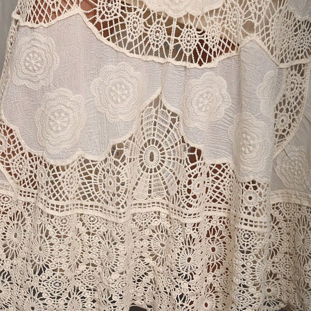 Apricot Boho Lace Skirt - Picture 5 of 5